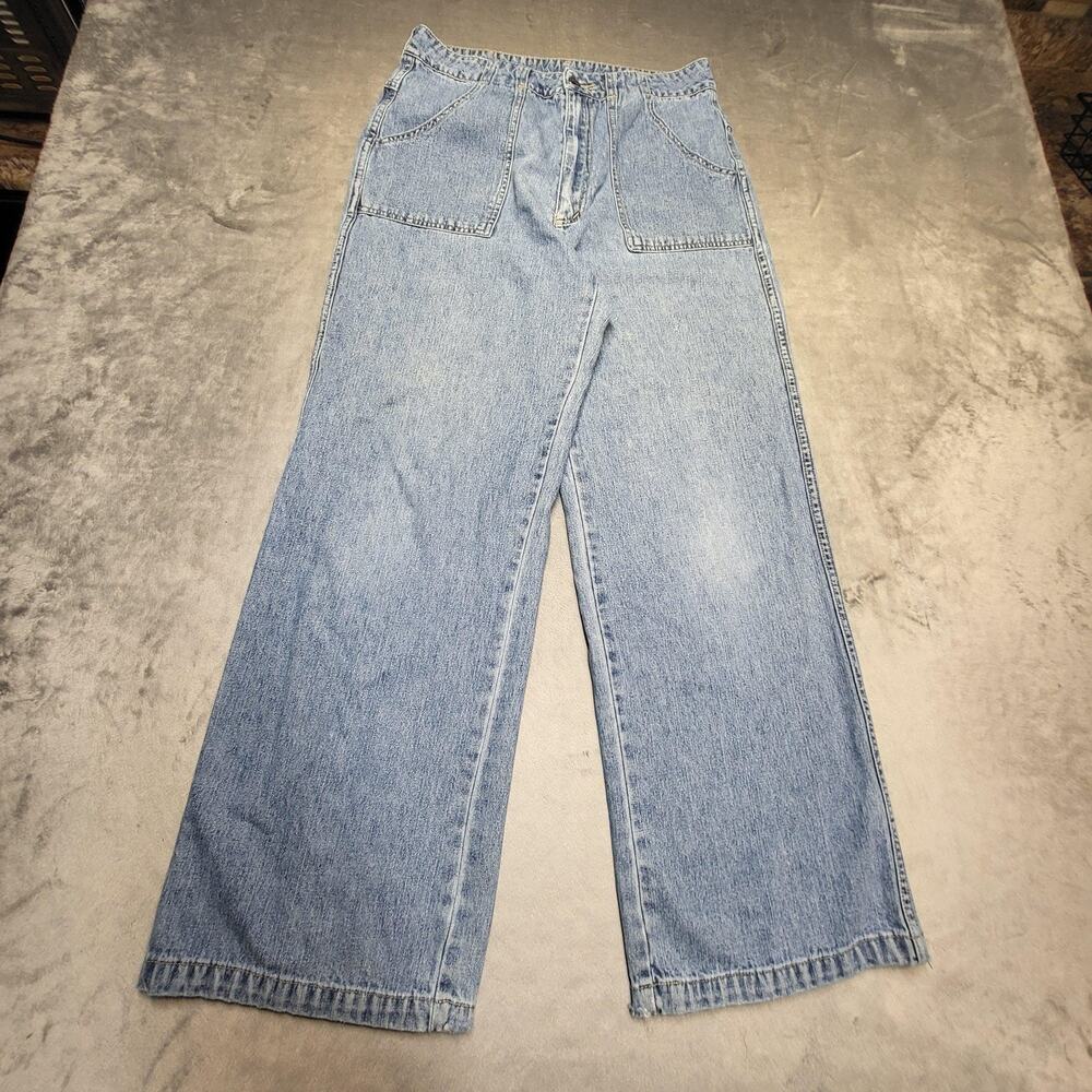 Vintage‎ Arizona Jeans Womens 16.5 Blue Wide Leg Relaxed Light Wash Denim